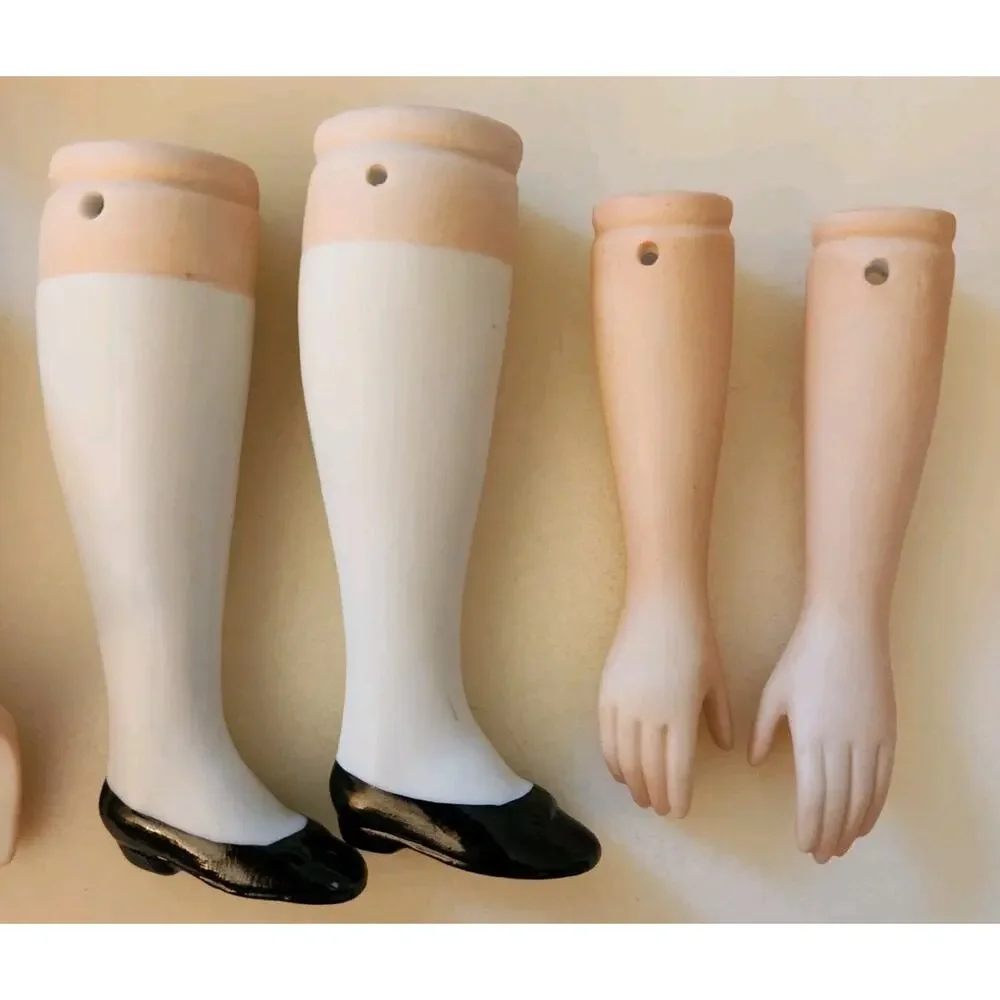 Vintage Bisque, Porcelain, Ceramic George & Martha Washington Doll Parts